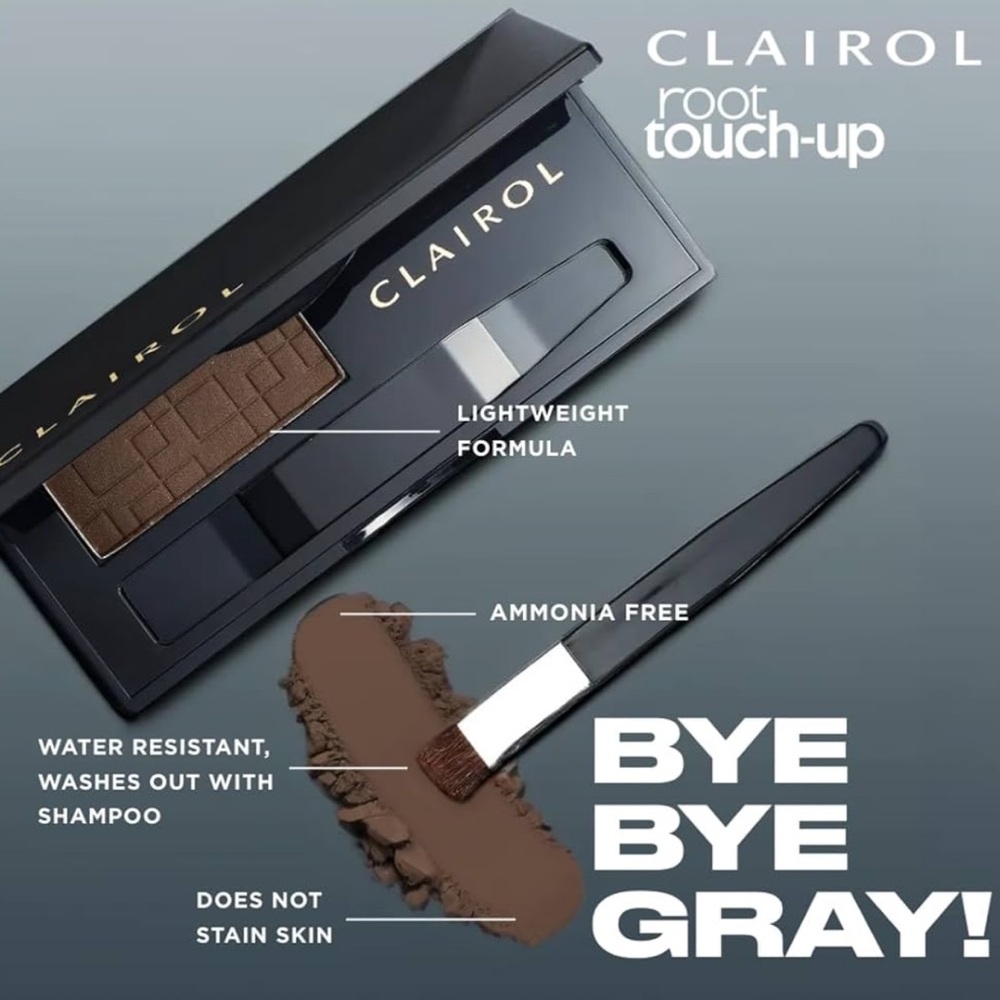 NEW Clairol Root Touch-Up Temporary Concealing Powder, Dark Brown Hair Color